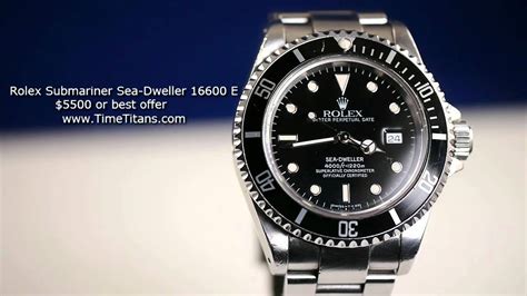 rolex submariner sea dweller 16600